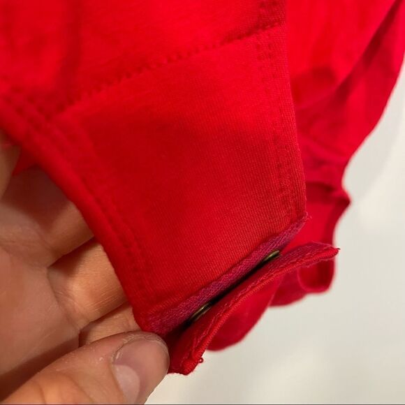 Gibson Basic Solid Soft Stretchy Sleeveless Tank Top Bodysuit Leotard in Red - Picture 8 of 8